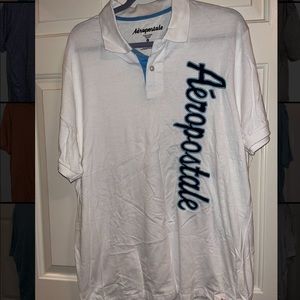 New aeropostal polo / size XL / white and blue color